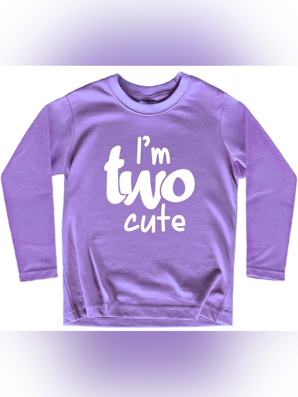 Baby Little Girls Infant Toddler B-Day Girl T-Shirt Long Sleeve I’m 2 Cute 3T